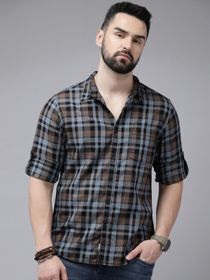 Jai Textiles Men Solid Casual Yellow Shirt