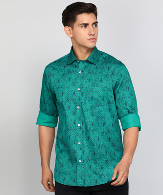 COLORPLUS Men Printed Casual Dark Blue, Light Blue Shirt