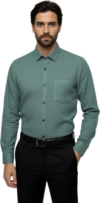 Kites club Men Solid Casual Light Green Shirt