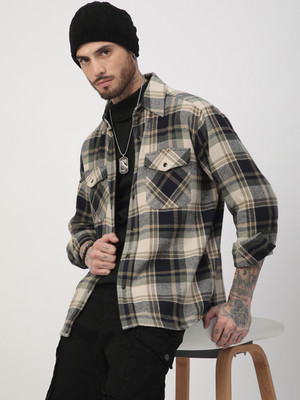 VASTRADO Men Checkered Casual Multicolor Shirt