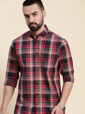 DILLINGER Men Checkered Casual Red Shirt
