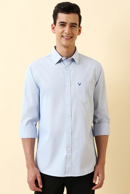 Allen Solly Men Striped Casual Light Blue Shirt