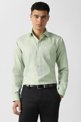 VAN HEUSEN Men Printed Formal Green Shirt