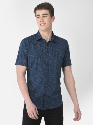 CRIMSOUNE CLUB Men Printed Casual Dark Blue Shirt