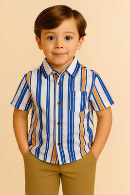 Janmangal Creation Boys Striped Casual Multicolor Shirt