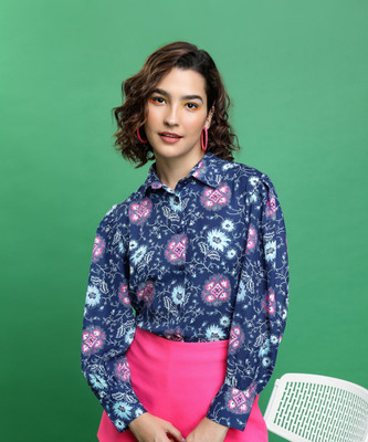 Tokyo Talkies Women Printed Casual Multicolor Shirt
