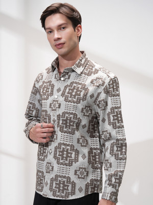 HIGHLANDER Men Self Design Casual Multicolor Shirt