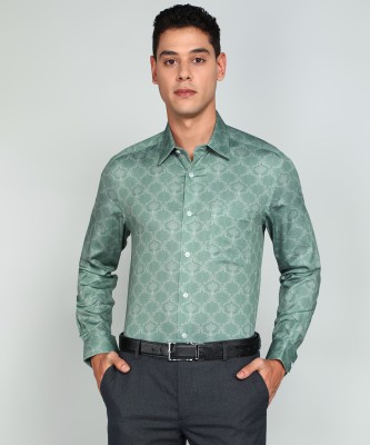 LOUIS PHILIPPE Men Printed Formal Light Green Shirt