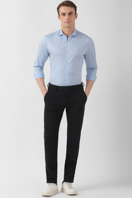 PETER ENGLAND Men Solid Formal Light Blue Shirt