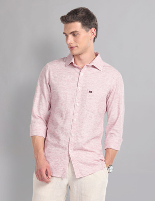 AD by Arvind Men Solid Casual Red Shirt