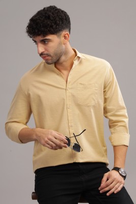 LONDON TRANCE Men Solid Casual Cream Shirt