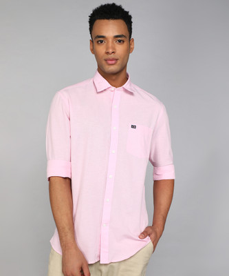 Arrow Sport Men Solid Casual Pink Shirt