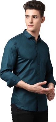 Shri Krishna Men Solid Casual Blue Shirt