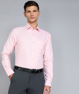 Raymond Men Solid Formal Red Shirt