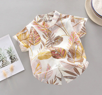 SOVIRA Boys Printed Casual White Shirt