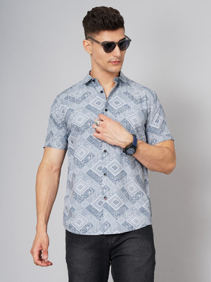 Paul Street Men Printed Casual Grey Shirt