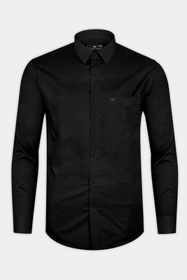 french crown Men Solid Casual Black Shirt