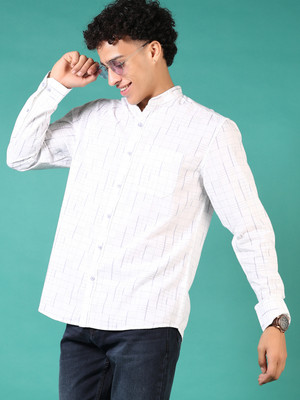 V-MART Men Printed Casual White Shirt