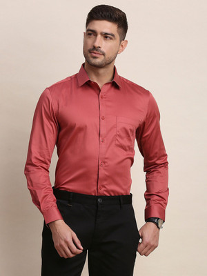 INVICTUS Men Solid Formal Red Shirt