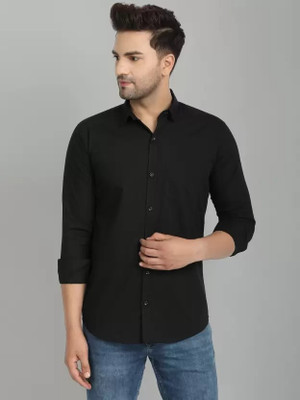 Nextgen Fashion Men Solid Formal Black Shirt