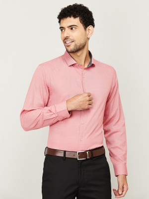 CODE by Lifestyle Men Solid Formal Pink Shirt