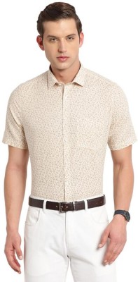 TURTLE Men Floral Print Formal Beige, Grey Shirt