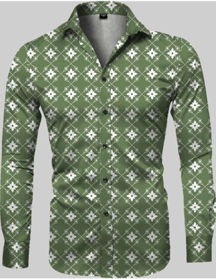 ALVIN ENTERPRISE Men Solid Casual Green Shirt