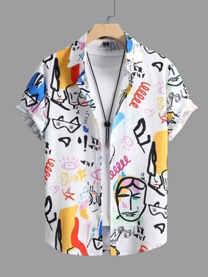 CLOTHWIND Men Printed Casual Multicolor Shirt