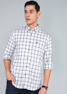 Arrow Sport Men Checkered Casual Beige Shirt