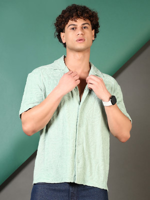 V-MART Men Printed Casual Green Shirt