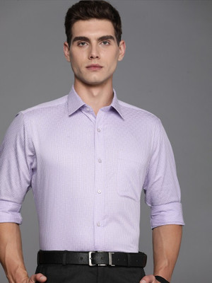 Raymond Men Self Design Formal Purple Shirt