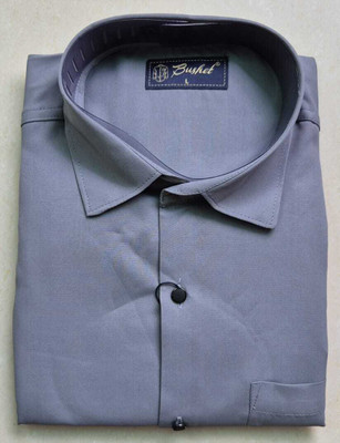 PRINTVAAS Men Solid Casual Grey Shirt