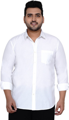 JOHN PRIDE Men Solid Casual White Shirt