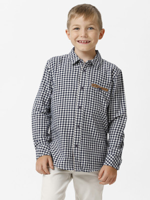 Kate & Oscar Boys Checkered Casual Black, White Shirt