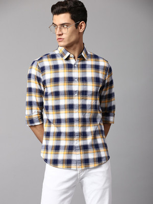 Dennis Lingo Men Checkered Casual Multicolor Shirt