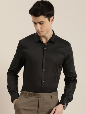 INVICTUS Men Solid Formal Black Shirt
