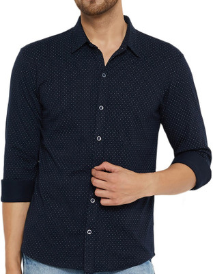 Wild West Men Printed Casual Blue Shirt