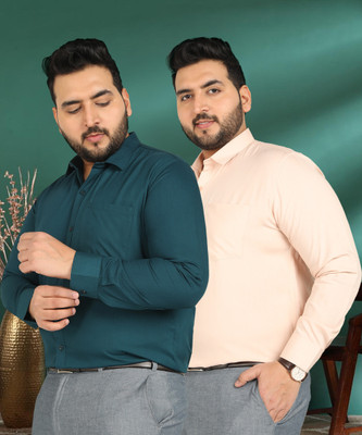 METRONAUT PLUS Men Solid Formal Multicolor Shirt(Pack of 2)
