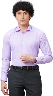 PARK AVENUE Men Self Design Formal Purple Shirt