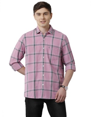 CAVALLO BY LINEN CLUB Men Checkered Casual Pink Shirt