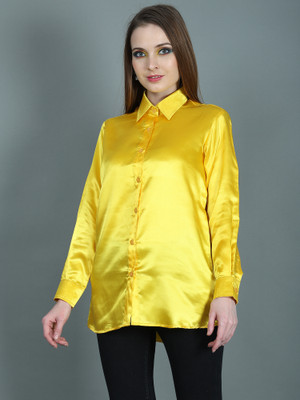 RAMAGIQ Women Solid Casual Yellow Shirt