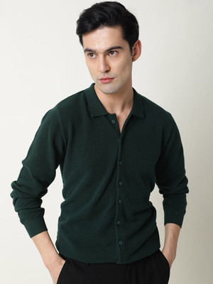 RARE RABBIT Men Solid Casual Green Shirt