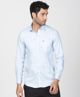 PETER ENGLAND Men Solid Casual Light Blue Shirt