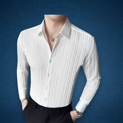 SHIVAY TRENDS Men Solid Casual White Shirt