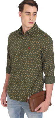U.S. POLO ASSN. Men Printed Casual Green Shirt