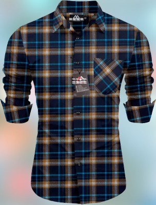 Urbatren Fashion Men Checkered Formal Multicolor Shirt