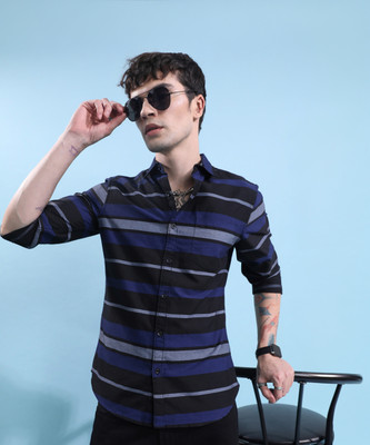 HIGHLANDER Men Striped Casual Multicolor Shirt