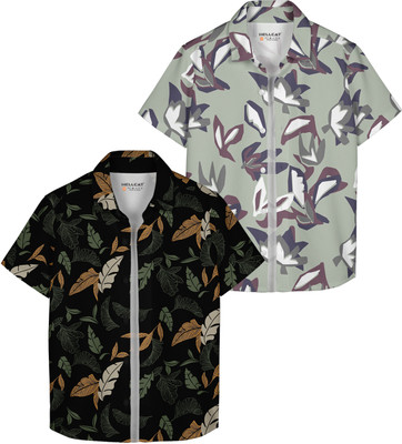 Hellcat Boys Printed Casual Multicolor Shirt(Pack of 2)