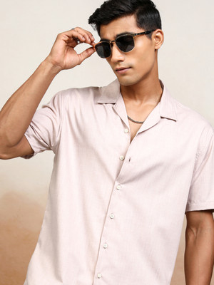 LOCOMOTIVE Men Solid Casual Khaki Shirt
