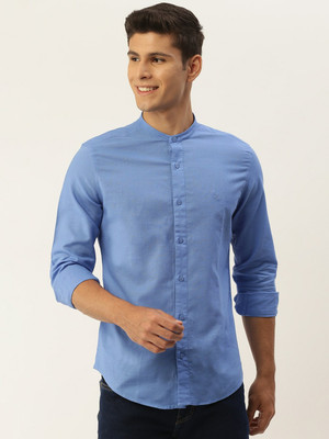 United Colors of Benetton Men Checkered Casual Blue Shirt
